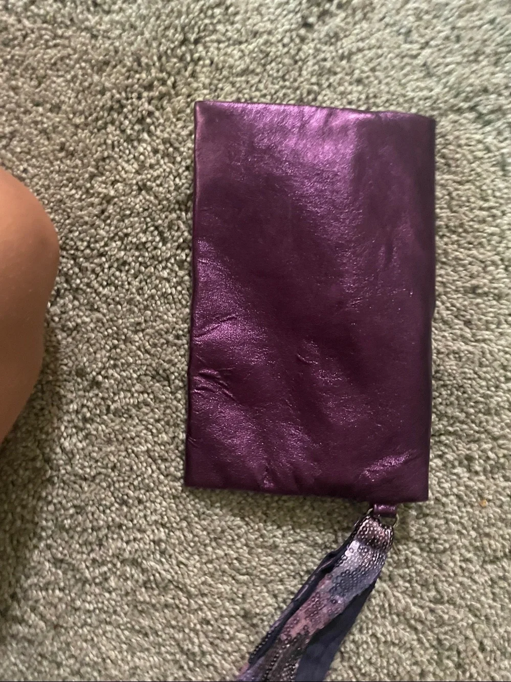Purple Sequin Wristlet Set - Stylish Evening Clutch